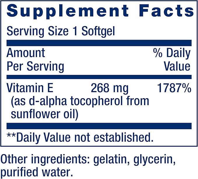Life Extension Super Vitamin E268 mg (400 IU)Non-Synthetic Vitamin E Supplement Promotes Whole-Body HealthGluten-FreeNon-GMO90 softgels(Pack of 2)