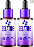 (2 Pack) Gelatide Drops Advanced Gelatide Feel Light Live Well Supplement Loss Support Formula Official Gelatide Liquid Dropper for Active Lifestyle &amp Overall Wellness (4oz/120ml)