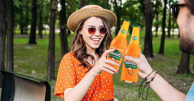Stewart's Orange &amp Cream Soda 12 fl oz (24 Glass Bottles)