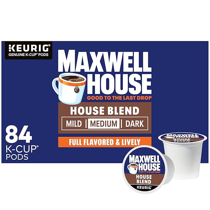 Maxwell House House Blend Medium Roast K-Cup Coffee Pods 84 ct Box