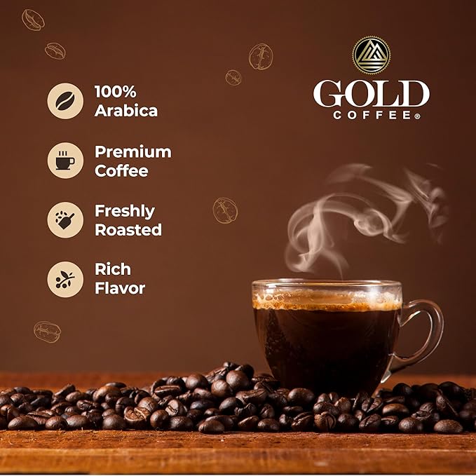 Gold Coffee | Kanaloa Premium House Blend Medium Roast Whole Bean | 100% Arabica Coffee 2 lbs.