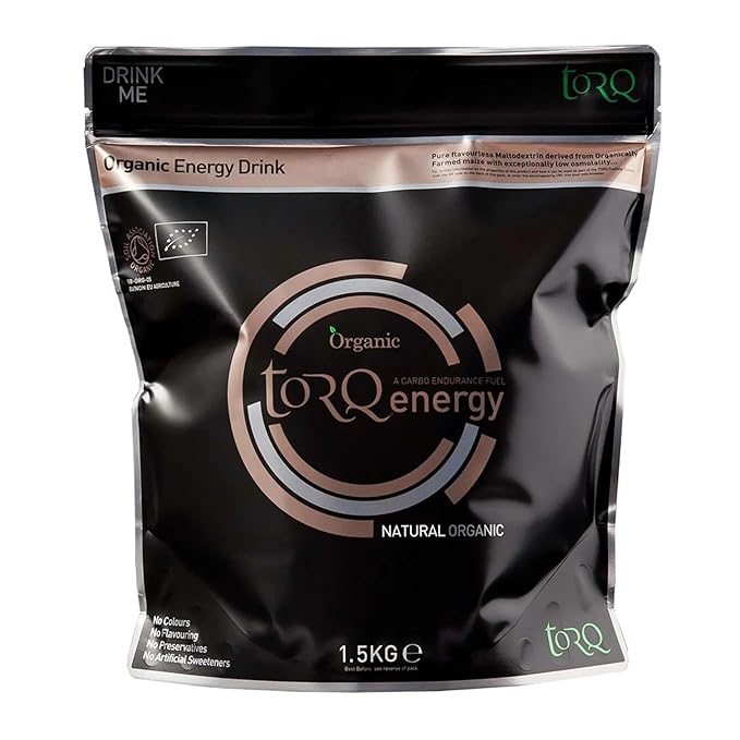 Flavoured Electrolyte Powder - Organic Isotonic Hydration Powder with Electrolytes Drink | Fast Delivery Energy Drink with High Carbohydrates and Sodium | 45 Single Servings | TORQ