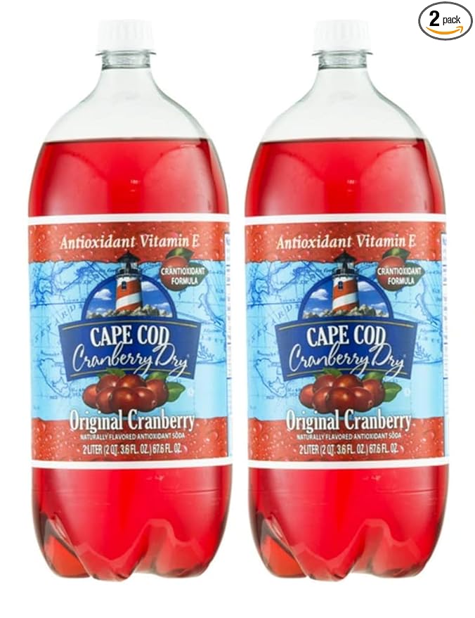 Cape Cod Cranberry Dry Original Soda 2L (Pack of 02) + Funpops Freezer Ice Pops