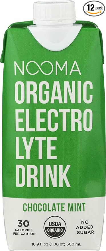 Nooma Organic Electrolyte Drink Choco Mint 16.89 Fluid Oz (Pack of 12)