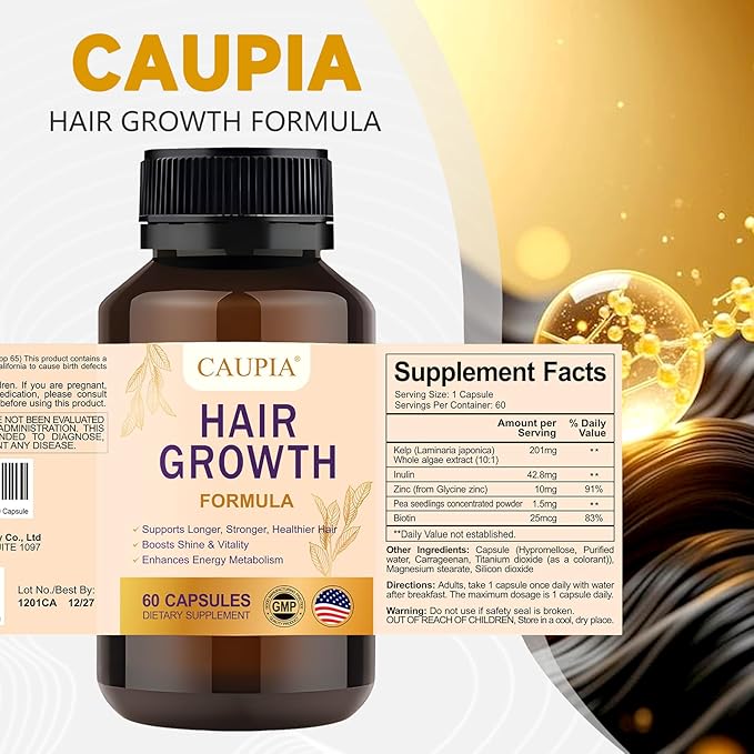 Hair Energy Supplement Capsules for Hair Growth - Hair &amp Scalp Support Supplement - 60 Capsule