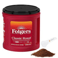 Coffee Ground Medium Roast for Folger 33.7 Oz Can Includes Coffee Scoop