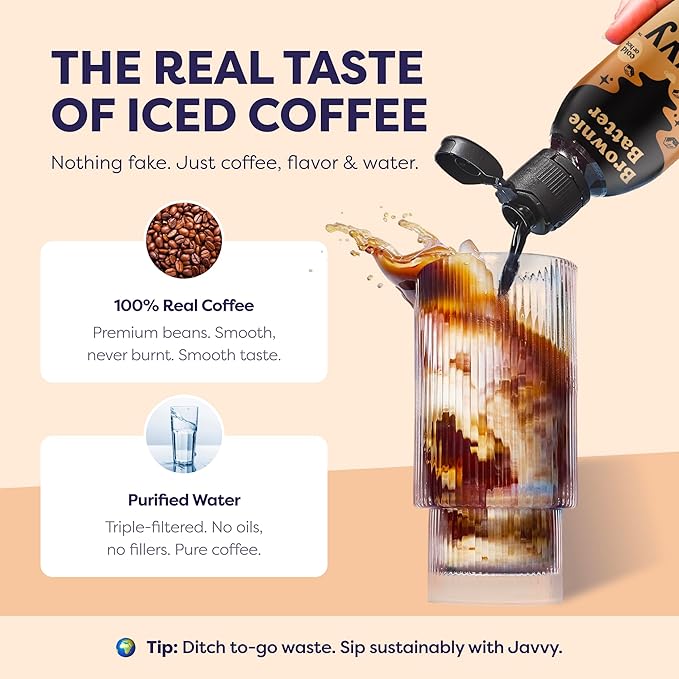 Coffee Concentrate - Limited Release Flavors - Cold Brew Coffee Perfect for Hot or Iced Instant Coffees Hot Drinks Cold Brew Concentrate 35 Servings - Brownie Batter