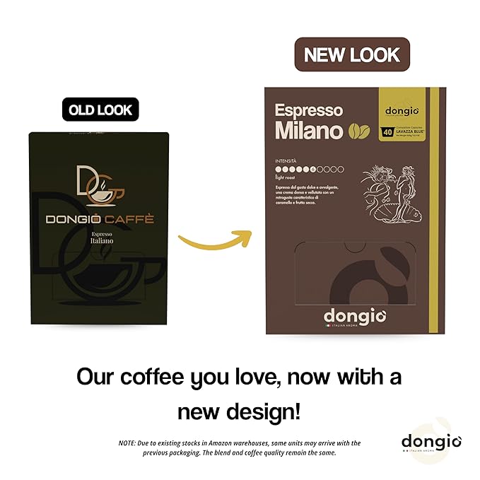 Dongiò Caffè - Capsule compatibili con Lavazza Blue 40 (40 Count Espresso Milano)