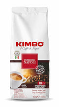 Kimbo Espresso Napoli Whole Bean Coffee - Blended and Roasted in Italy - A Dark Roast with Intense and Long Lasting Flavors - 17.6 oz Bag