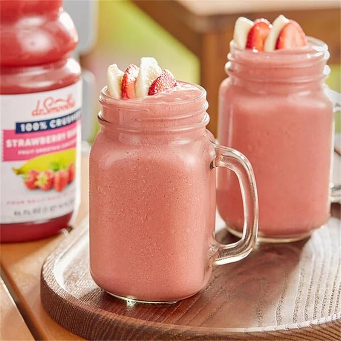 100% Crushed Strawberry Banana Fruit Smoothie Mix 46 fl. oz. WS-103DR100STRB-NF