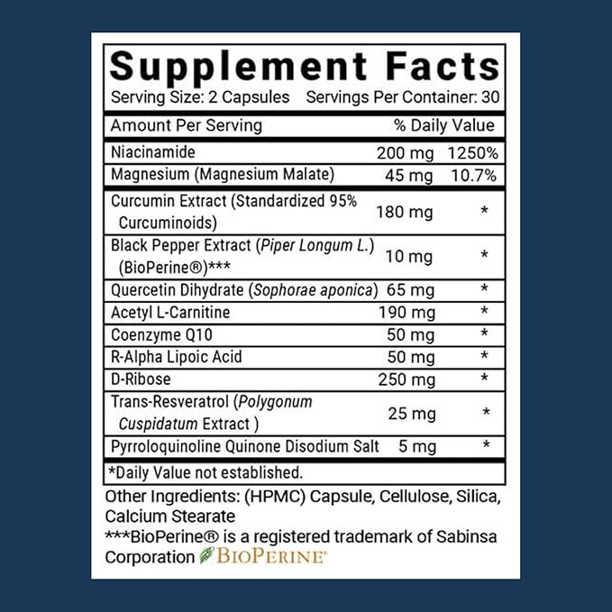Advanced Bionutritionals – Advanced Mitochondrial Formula Support Supplement Healthy Aging Repair Energy Optimizer with CoQ10 PQQ Alpha Lipoic Acid Gluten Free Vegan Non GMO (60 Tablets)