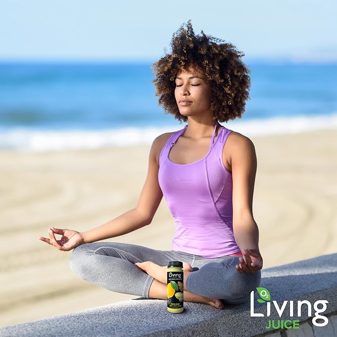 O2 Living Juice Cold Pressed Drink - Fresh Start Organic Juice Pack - No Added Sugars or Water Naturally Sweetened from Fruits Rich in Nutrients &amp Vitamins - Refreshing &amp Non-GMO - 4 fl oz