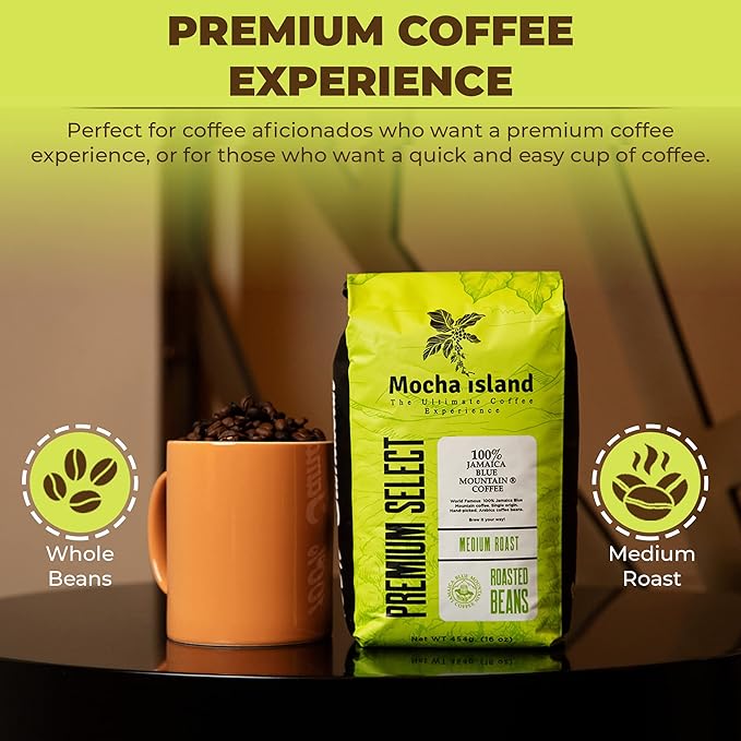Mocha Island Coffee Jamaican Coffee Beans (1lb)