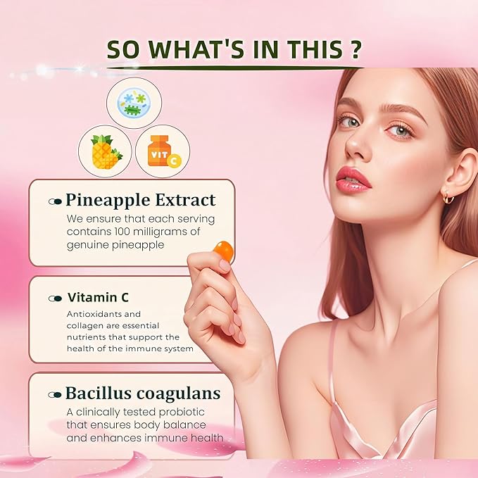 Feminine Balance Gummies - Pineapple Probiotics for Women for Premium Women’s Health &amp Wellness-Immune Support Hawaiian Pineapple60 Gummies (30 Servings)