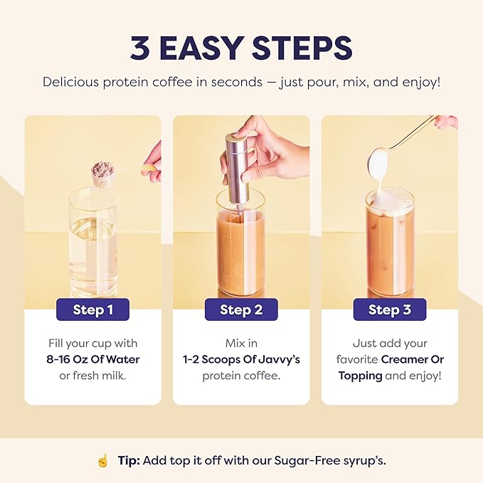 Sugar Cookie Protein Iced Coffee - Premium Whey Protein &amp Instant Iced Coffees - 100% Natural Cold Brew - Zero Artificial Flavors &amp Sweeteners 80 mg Caffeine No Added Sugar 20 Servings