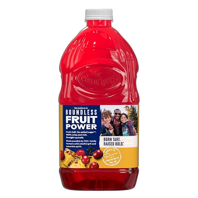 Ocean Spray® 100% Juice Cranberry Pineapple Juice Blend 64 Fl Oz Bottle (Pack of 8)