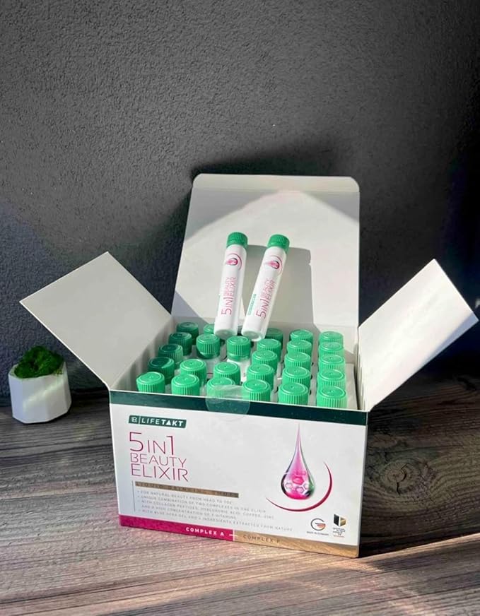 LR Health&ampBeauty Lifetakt Beauty Elixir 5 in 1 Women Skin Nails Health with Collagen 30x25 ml