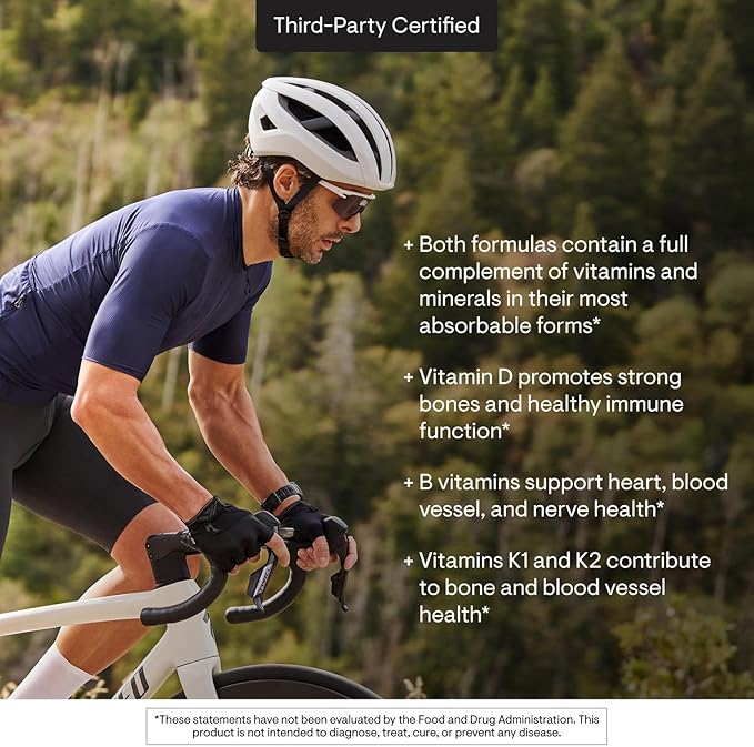 THORNE - Multi-Vitamin Elite - Daily Nutritional Supplement - Two Formulas Support Cellular Energy Production Restful Sleep &amp More* - Third-Party Certified - Gluten Dairy &amp Soy-Free - 180 Ca