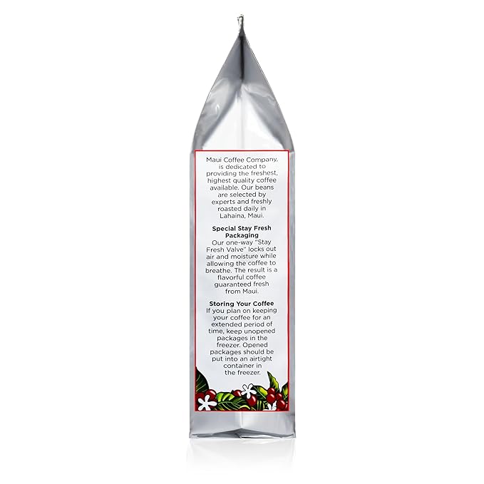 Maui Coffee Company 100% Hawaiian Coffee Whole Bean Grown and Roasted in Hawaii Dark Roast 7 oz.