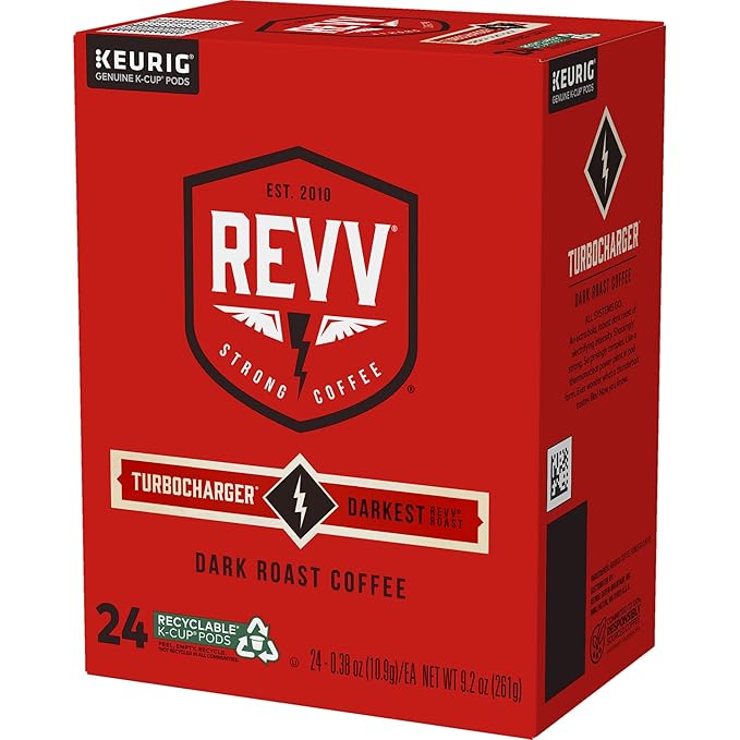 REVV Turbocharger Keurig Single-Serve K-Cup Pods Dark Roast Coffee 96 Count