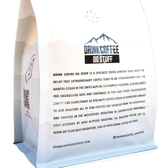DRINK COFFEE DO STUFF Blend 2 Pound Bag Whole Bean Medium Roast Sweet Chocolate Caffeine Organic Lake Tahoe Coffee (Party Wave)