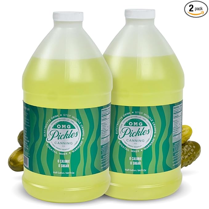 OMG Pickles Dill Pickle Juice for Leg Cramps – Natural Pickle Juice Sports Drink for Cramp Relief &amp Hydration – Kosher Dill Pickle Brine for Sport Recovery with Electrolytes – Dill Pickle Brine Ha