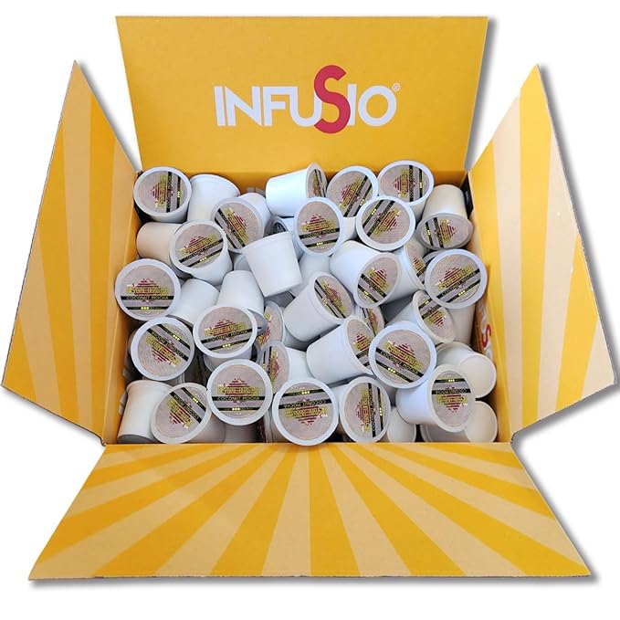 InfuSio Coffee Pods – 96 Count Coconut Mocha (Flavored Coffee) Single Serve Coffee Pods for Keurig K Cup® Brewers Compatible with Keurig 2.0 Brewers