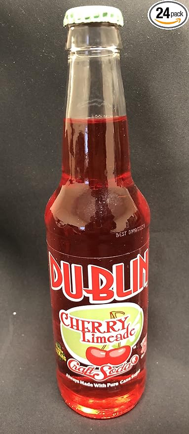 Retro Soda Sweetened with Pure Cane Sugar 12oz Glass Bottles (Pack of 24) (Dublin Cherry Limeade)