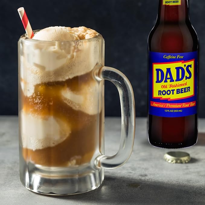 Dad's Old Fashioned Soda – 12 Glass Bottles (12 oz Each) – Premium Retro Soft Drink – Classic Root Beer Flavor – Vintage-Style Craft Soda for Nostalgic Refreshment &amp Gifting (12 Pack Root Beer)