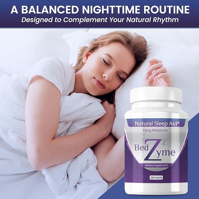 Sleep Aid Supports Natural Sleep &amp Relaxation – 60 Capsules Sleep Supplement to Help with Calmness &amp Rest – 10mg Melatonin &amp REM Enzyme Delivery System (Serving Size: 2 Capsules)