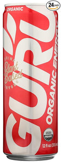 Guru Organic Regular Energy Drink Plant Based 12 Fluid Ounces (Pack Of 24)