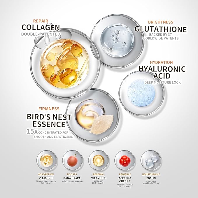 Skin Repair Collagen C Complex | 6500mg Dual-Patented Collagen Powder&amp10 Key Nutrients | 500 Da Micro-Collagen | Supports Skin Hair &amp Nail Texture and Moisture No EstrogenNo Hormones-3.53 o