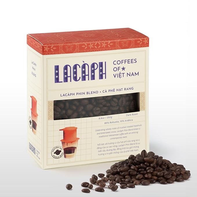 Lacàph Phin Brewing Kit - LACÀPH PHIN BLEND WHOLE BEAN &amp MICROFILTER PHIN BREWER - Vietnamese Coffee Starter Set
