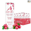 Aspire Cranberry Healthy Energy Drink Natural Caffeine from Green Tea Keto-Friendly Sugar-Free Zero Calories 12 fl oz Cans (Pack of 24)