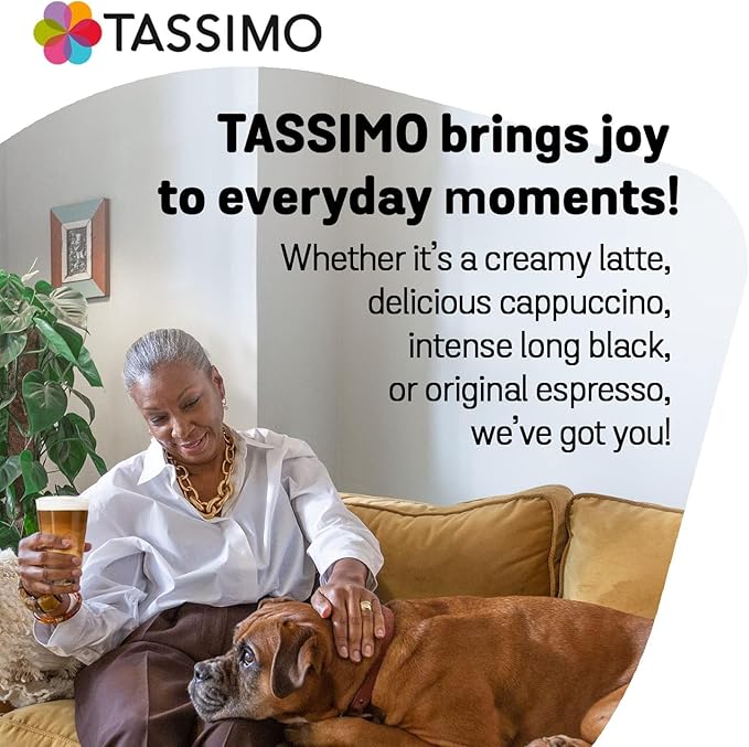 Tassimo Kenco Americano Decaf Coffee Pods (Pack of 4 Total 64 Decaffeinated Capsules)