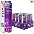 LIFEAID FITAID Energy Grape AÇAI 200mg Natural Caffeine Keto Pre-Workout Performance: BCAAs Quercetin Electrolytes Omega-3s 15 Calories Paleo Vegan &amp Gluten-Free 12-oz (Pack of 12)