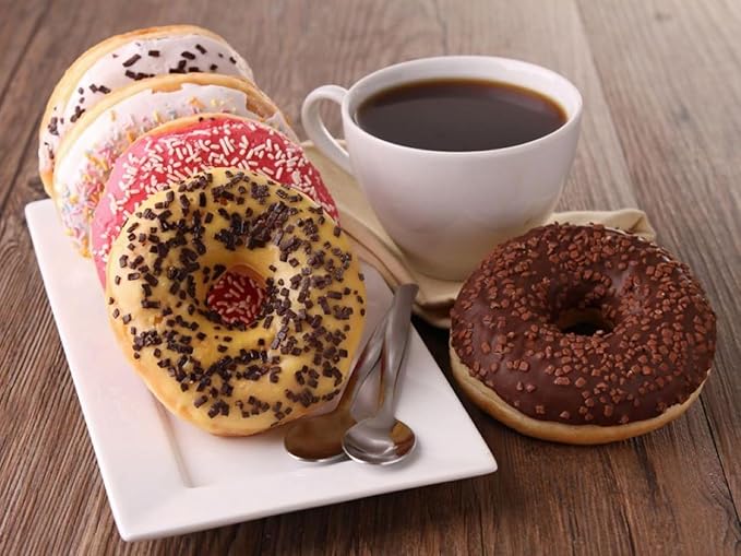Donut Café - Gourmet Coffee Medium Roast Flavored Variety Pack – Pecan Pie Coconut Crumble Salted Caramel Toasted Hazelnut – Single Serve Coffee Pods for Keurig K Cup Brewers – 80 Count