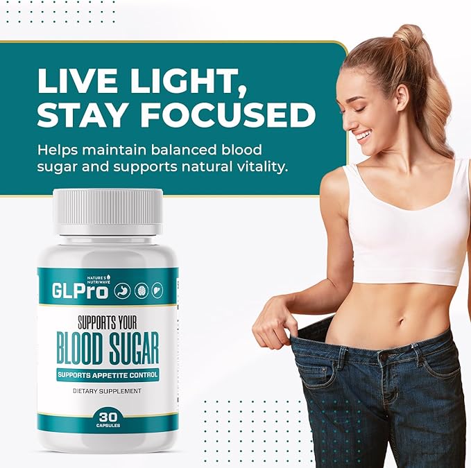 GLPro Capsules – Natural Supplement with Hawthorne Garlic Green Tea &amp Hibiscus – Non-GMO Gluten-Free Dairy-Free Vegetarian Made in USA – 30 Capsules 6 Month Supply