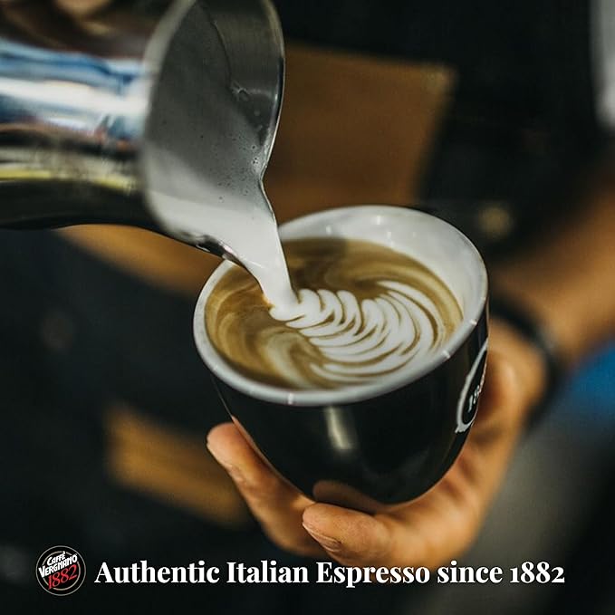 Caffe Vergnano Espresso Beans Large 2.2lb Bag - Medium Roast Arabica Robusta Coffee Beans Chocolate &amp Caramel Notes - Perfect for Expresso Machine Moka Pot French Press Drip Coffee Maker