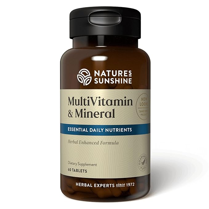 Nature's Sunshine Multiple Vitamins and Minerals 60 Tablets | Powerful Multivitamin Supplies The Body with 100 Percent of The Daily Value for 17 Essential Vitamins and Minerals