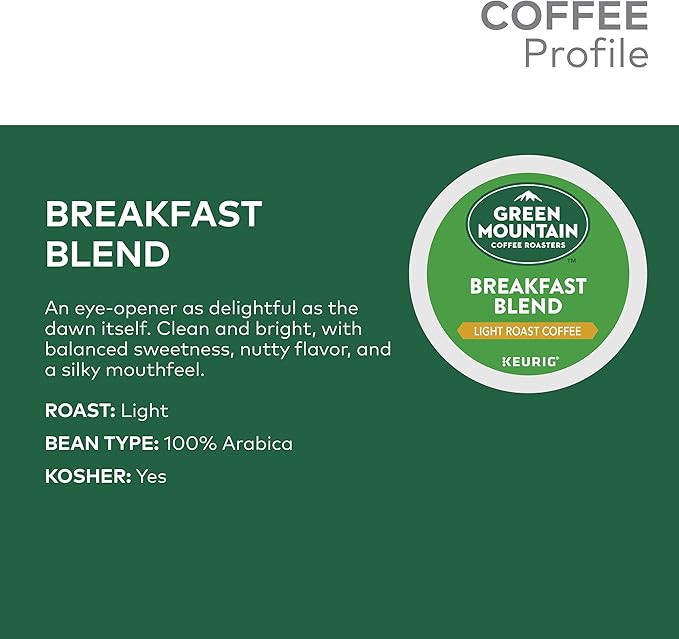 Keurig K-Mini Single Serve Coffee Maker with Green Mountain Breakfast Blend Coffee Pods 32 count