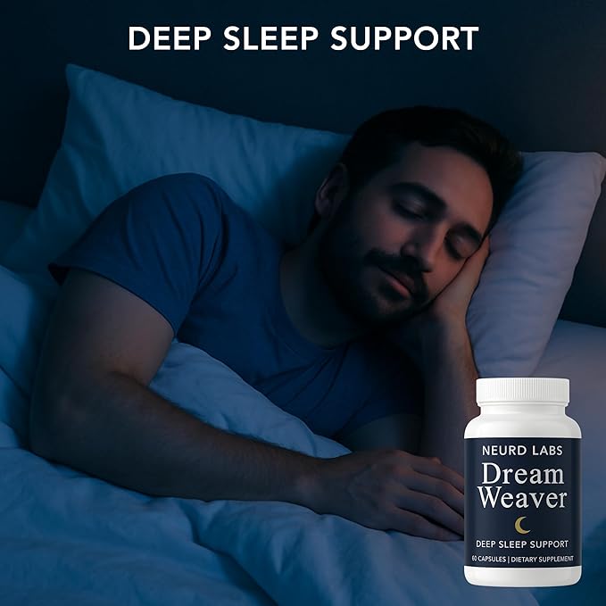 Dream Weaver Sleep Support Supplement with L-Tryptophan Chamomile GABA Ashwagandha Valerian Root Goji L-Theanine FBA