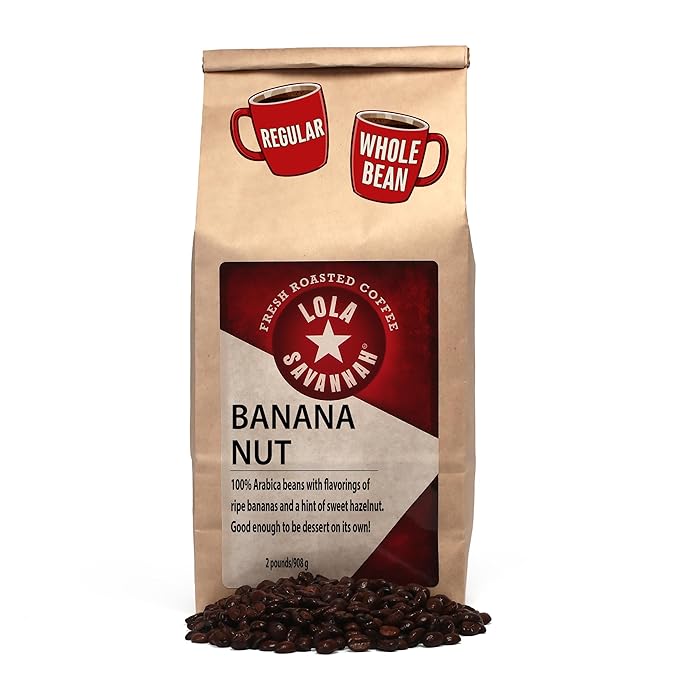 Lola Savannah Banana Nut Whole Bean Caffeinated Coffee 2lb