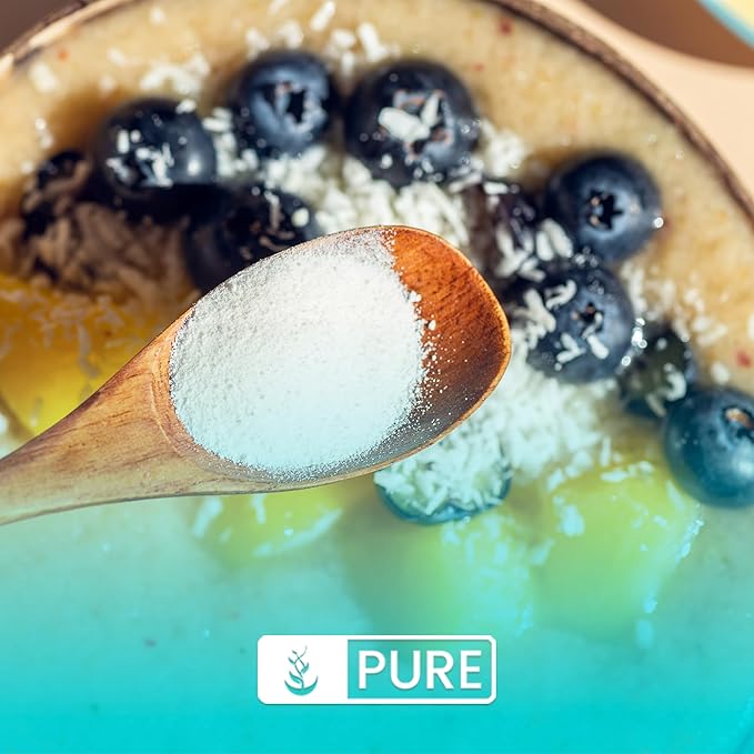 Pure Original Ingredients Marine Collagen Powder (1 lb) Natural &amp Unflavored Protein Peptides Resealable Bag