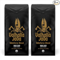 Death Wish Coffee Valhalla Java Odinforce Blend - Whole Bean Dark Roast - Extra Kick of Caffeine - Arabica &amp Robusta Beans - 12 Ounce (Pack of 2)