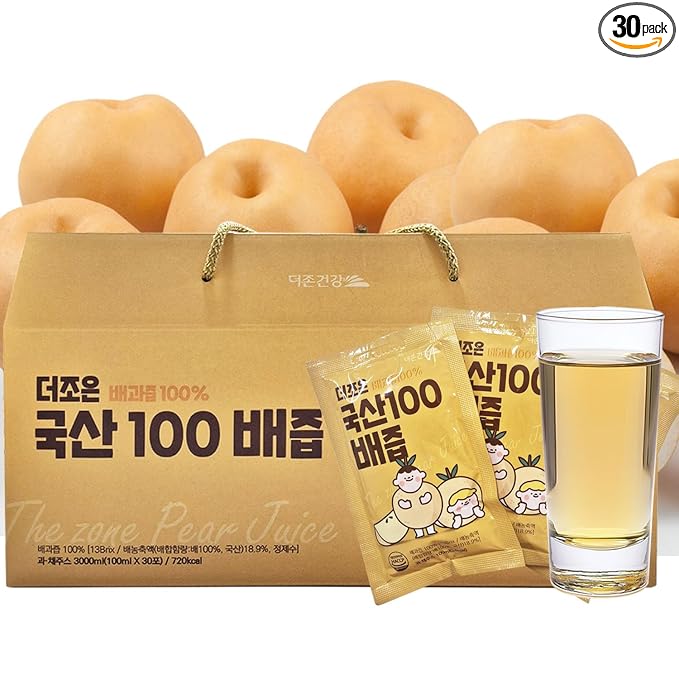DEAD SKIN Real Korean Pear Extract Juice – No Added Preservatives No Added Artificial Additives- K-Food Pure Concentrate Juice_3.38 oz Per Pack_30 Packs for Men and Women of All Ages