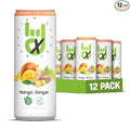 Superior Energy Electrolytes Drink Zero Calories – Energy Drink Zero Sugar – Mango Ginger Flavor 90mg Natural Caffeine – Pack of 12 (12 fl oz each)