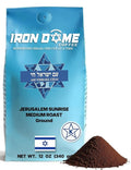 Iron Dome Coffee – Jerusalem Sunrise Medium Roast Ground Coffee – Smooth and Balanced 12oz Bag – Freshly Roasted Ground Coffee – Inspired by the Warmth and Heritage of Jerusalem