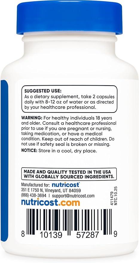 Nutricost Berberine HCl 1200mg 60 Vegetarian Capsules - Gluten Free &amp Non-GMO (3 Bottles)