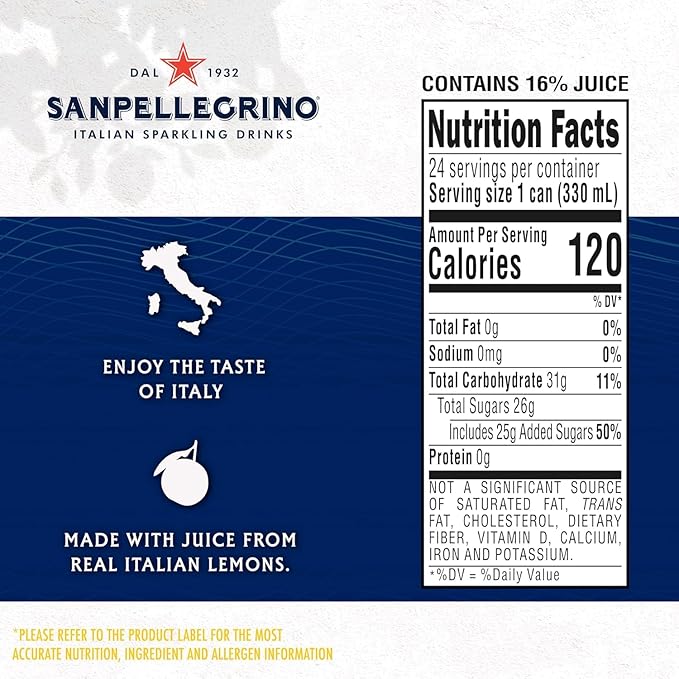 San Pellegrino Sparkling Fruit Beverages Variety Pack - 11.15 Fl Oz Cans (12 Pack)